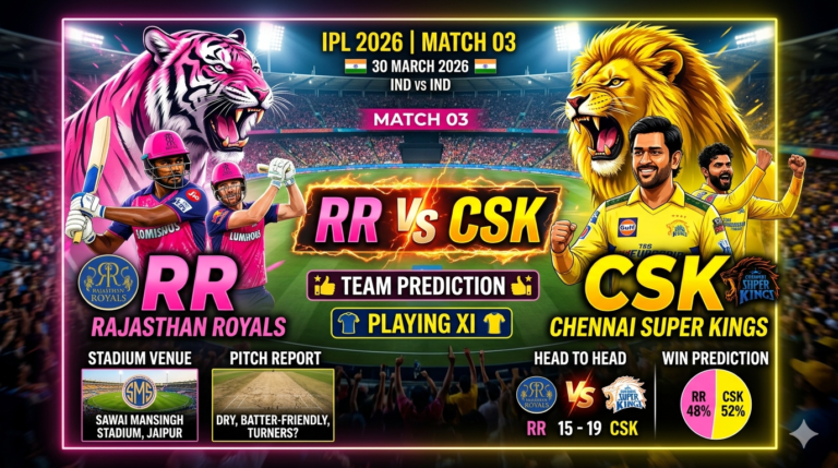 RR vs CSK Prediction Head to Head who will win Match no.03